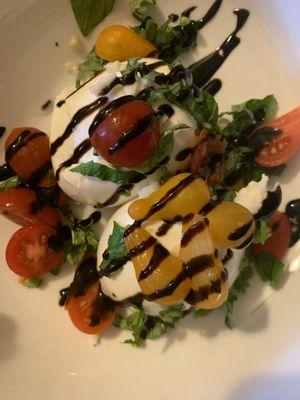 Burrata Cheese Caprese, Balsamic Reduction