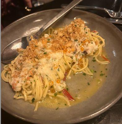 Dungeness Crab Spaghetti alla Chitarra, $39. 1 out of 3 of us liked this.