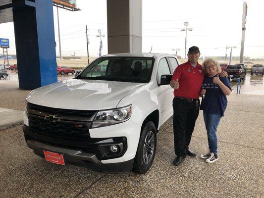 Dominic and I with my new Colorado!