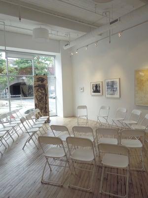 The Gallery set up for a Panel Talk