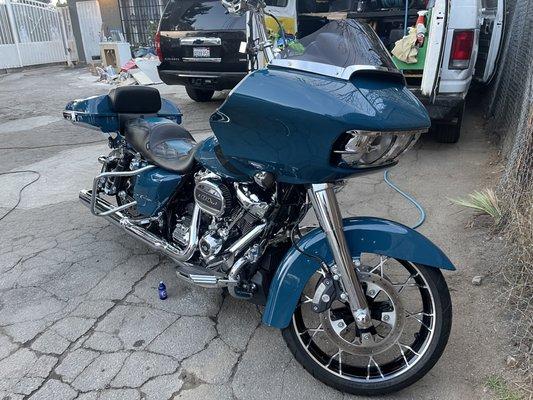 Harley Road Glide Bike got a Ceramic Coating Protection