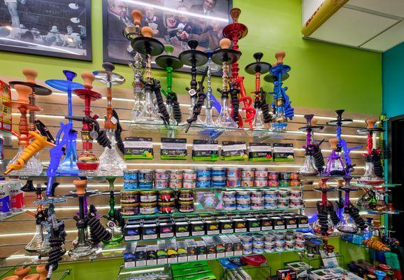 Great selection of hookahs and shisha