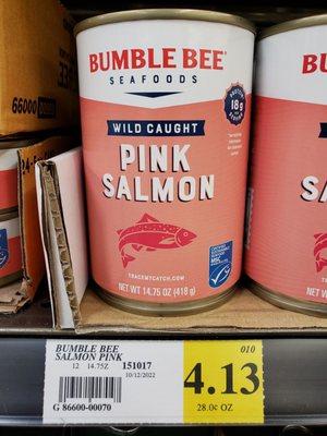 Canned pink salmon