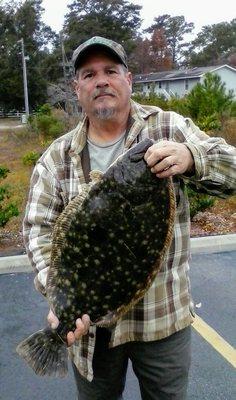 ocean isle beach 8.91 lb flounder. december 1st. 25 inches