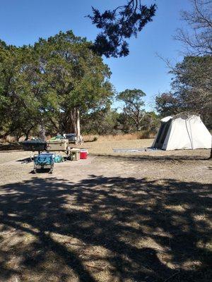 Nice big tent camping spots