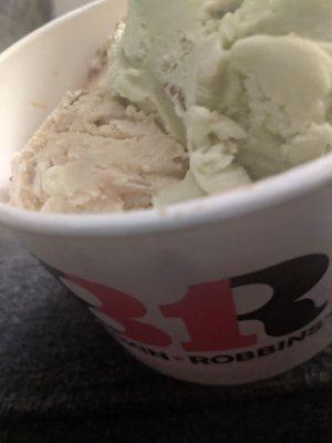 Triple Scoop: Pistachio Almond, Pralines & Cream, and Jamocha Almond