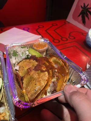 Queso Birria tacos