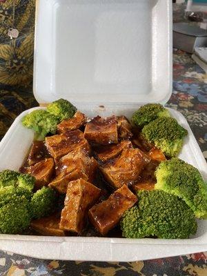 Tofu General Tso's Tofu.