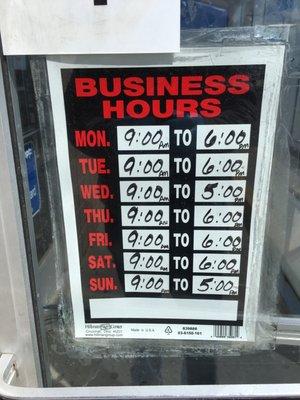 hours: closed this Sunday though... maybe out of bread?