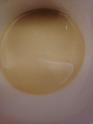 My chunky coffee. (Bad milk) I didn't drink it