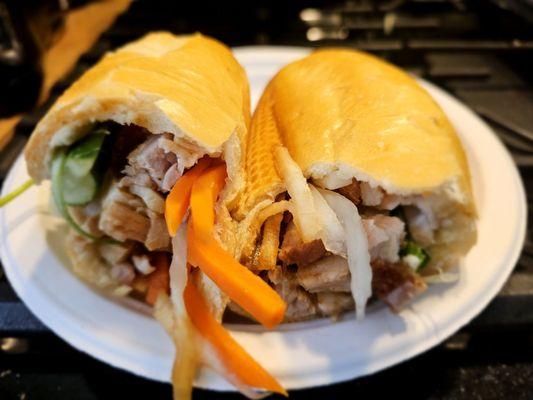 Lunch@Le's Banh Mi; 5/21/2024.One of R FAVE Banh Mi Eatery that David & I enjoy eating R Banh Mi Sandwiches from! Roast Pork Banh Mi,Ono!!