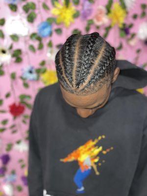 Men's Feed-in braids