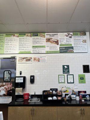 Counter and cashier inside