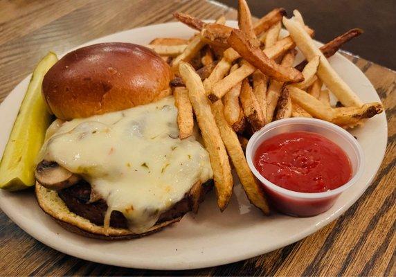 Impossible Burger with Fries