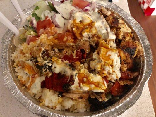 Chicken shish kabob plate