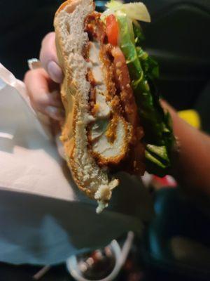 Spicy chicken sandwich