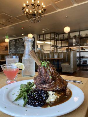 Lamb Shank in Mushroom Risotto with green beans. Shazam! This was bomb. Paired it with the Huckleberry Martini.