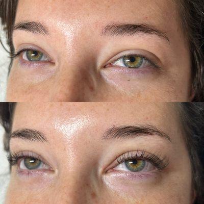 Lash lift with tint