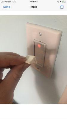 Broken dimmer switch