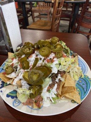 Asada nachos