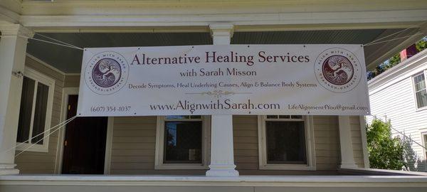 Align with Sarah office banner. Alternative healing practice Owego, NY