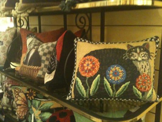 Really cool cat throw pillows!