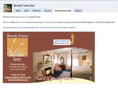 Brook Inn Facebook page design, Social media consulting