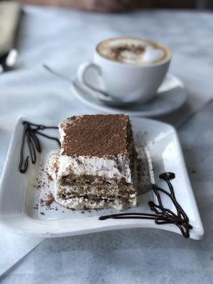 Coffee Tiramisu, with a cappuccino of course!