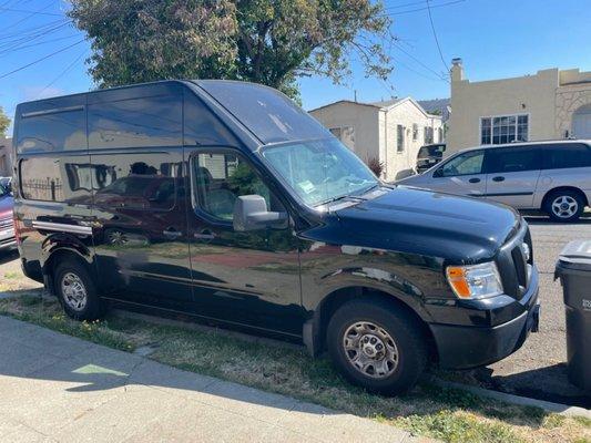 The sprinter van we use nice and tall