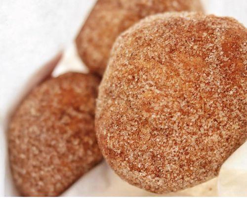 Dough-Doughs. Fried biscuit dough tossed in cinnamon and sugar.