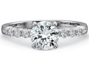 Simple and traditional engagement rings set while you wait if needed.