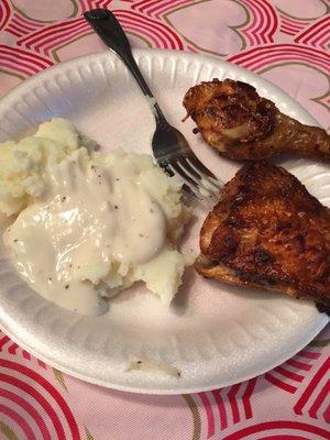 Great Roasted Chicken with Mashed Taters!