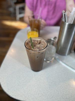 Iced dirty mocha chia