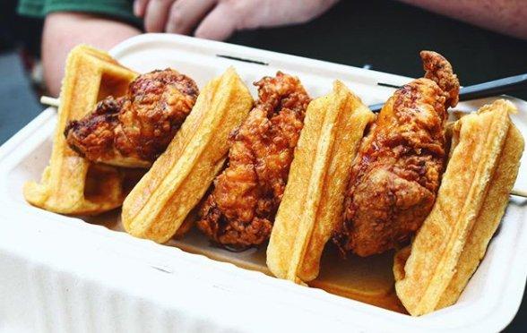 Nashville Hot Chicken and Sweet Potato Waffles