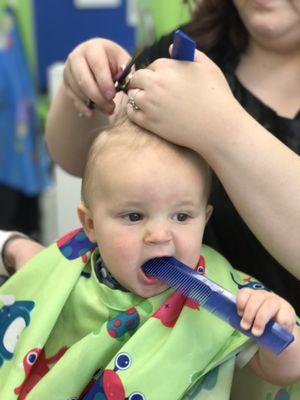 First hair cut fun