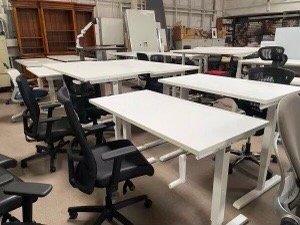 Electric adjustable desks and chairs