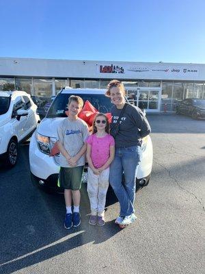 The kids approve of our new family SUV