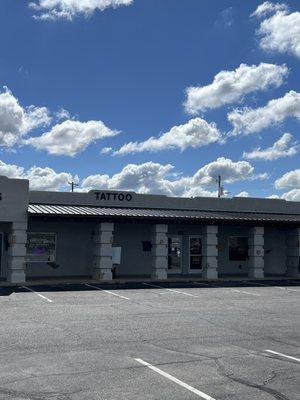 Inkeri tattoo studio on a nice cloudy day in Apache Junction Arizona