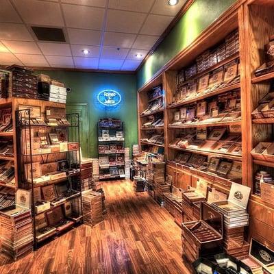 Walk in humidor-over 1500 selections to choose from.