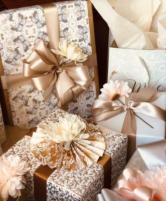 We offer luxury gift-wrapping services! By appointment only!