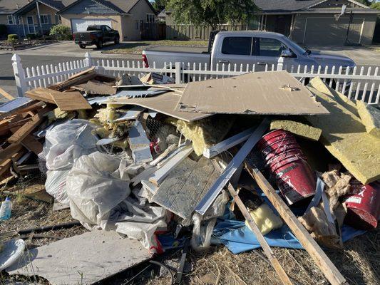 They hauled this massive pile away in an hour and a half.