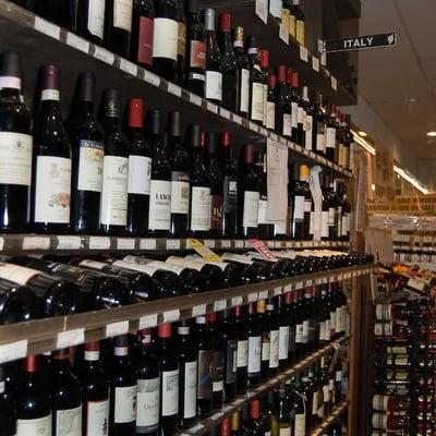 A wall of wines...