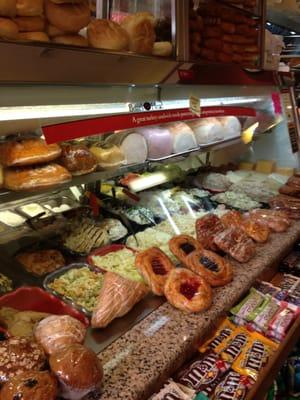 Deli case and danish