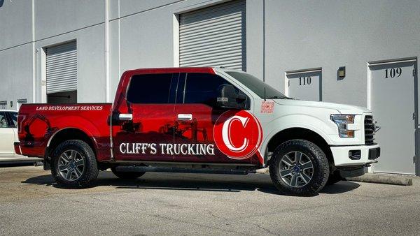 Commercial Vehicle Wrap for a Truck