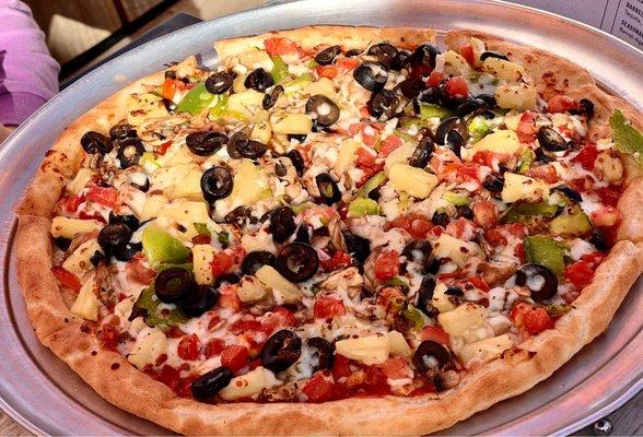 Gluten free vegetarian pizza