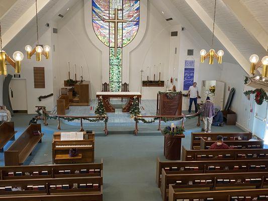 The sanctuary as seen from the choir loft