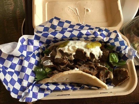 Lamb Gyro Wrap (oops, already took a bite)