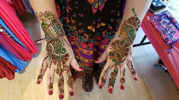 Henna artist at our studio