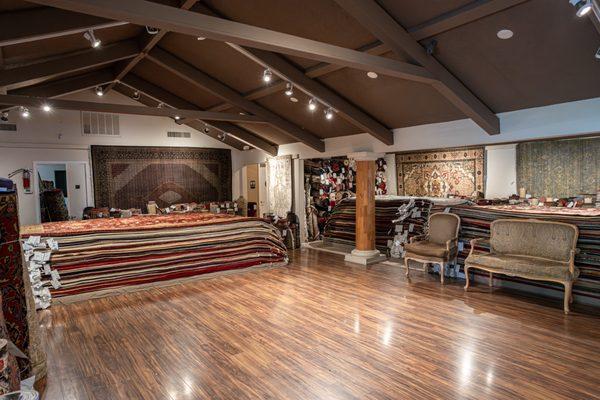 main showroom of handmade persian and oriental rugs