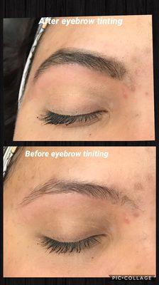 Eyebrow tinting